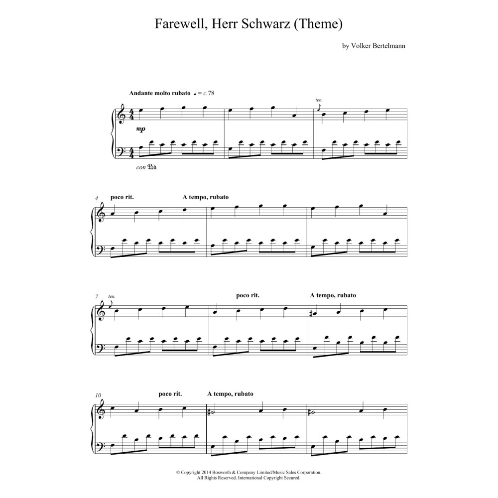 Farewell, Herr Schwarz (Theme)