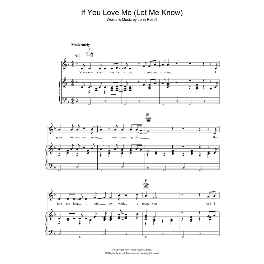 If You Love Me (Let Me Know)