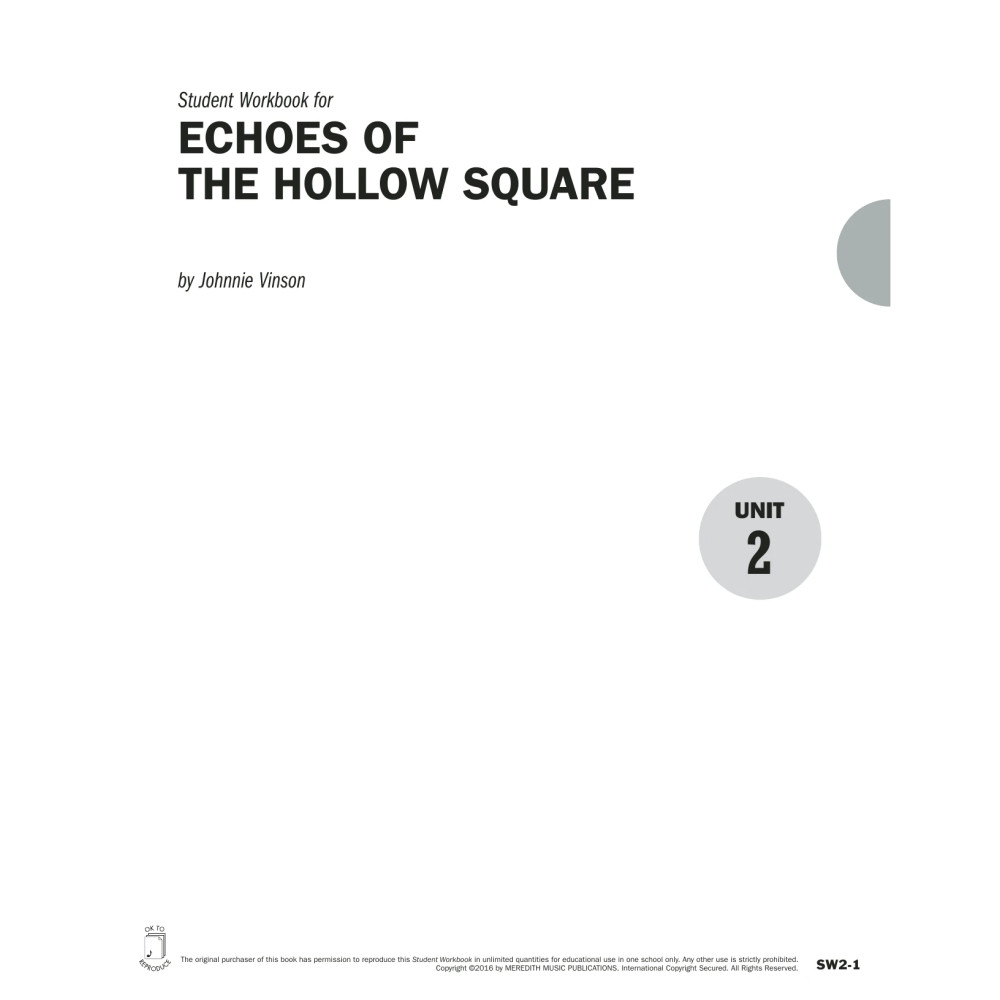 Guides to Band Masterworks, Vol. 6 - Student Workbook - Echoes of The Hollow Square
