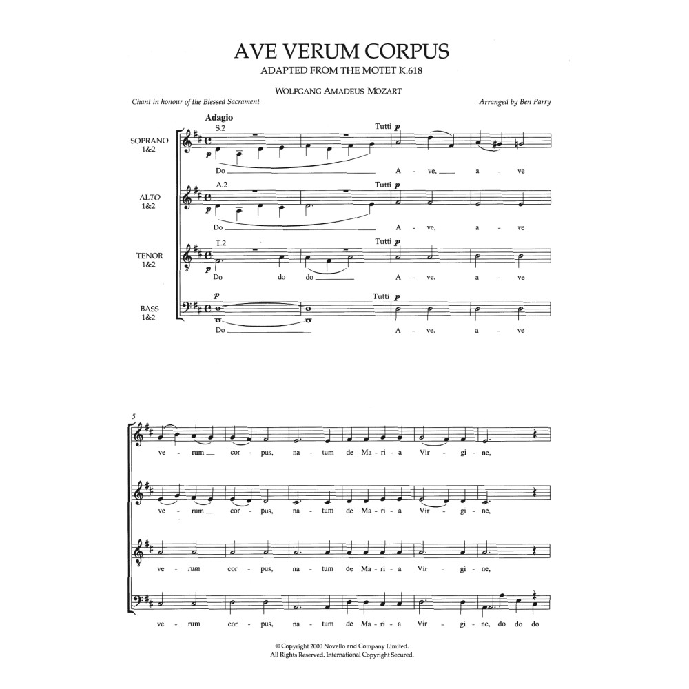 Ave Verum Corpus, K618 (arr. Ben Parry)