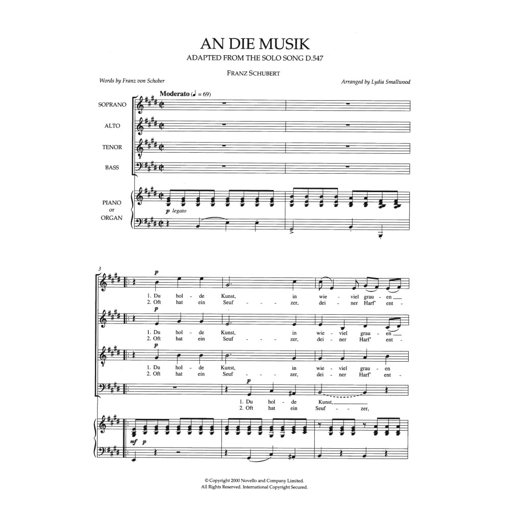 An Die Musik (arr. Lydia Smallwood)