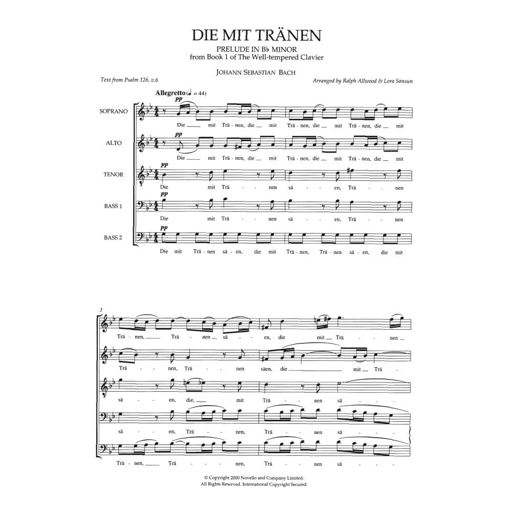 Die Mit Tranen (arr. Ralph Allwood and Lora Sansun)