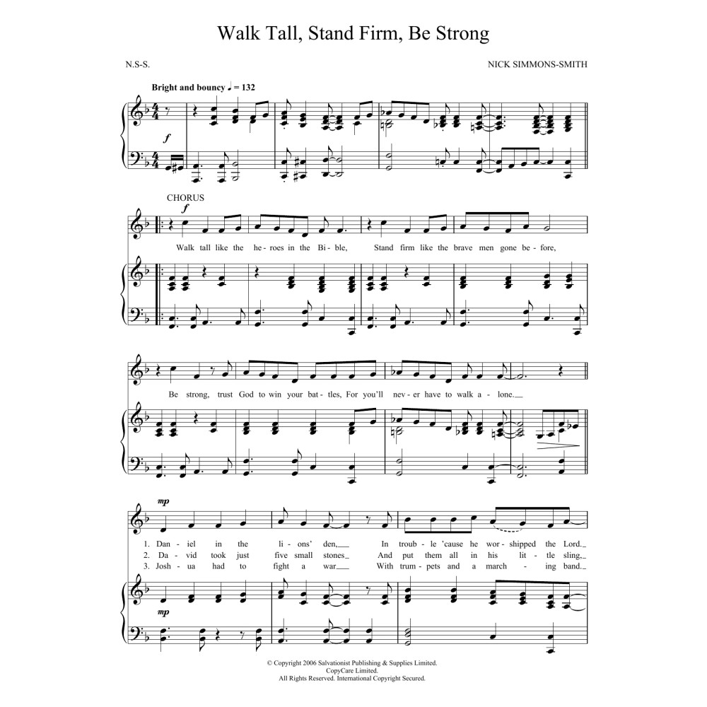 Walk Tall, Stand Firm, Be Strong