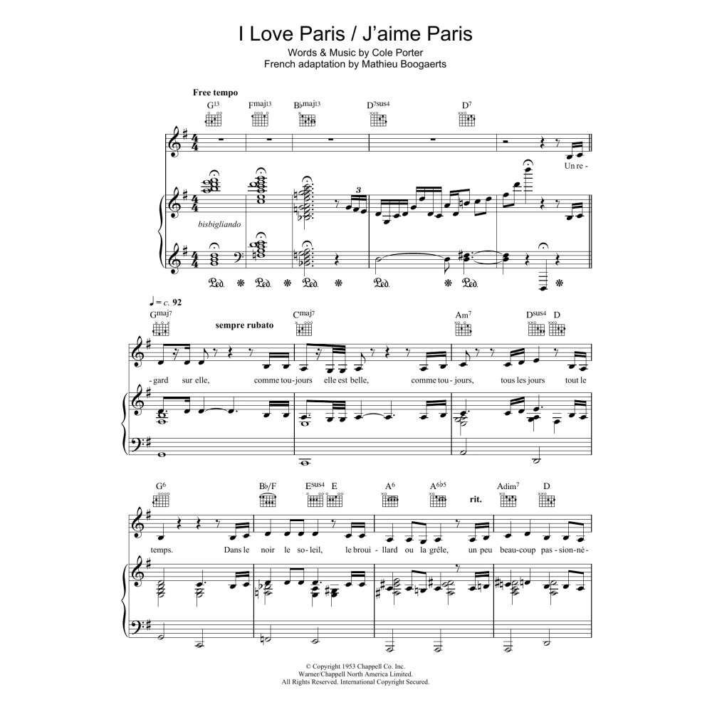I Love Paris - J'aime Paris