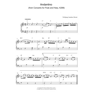 Andantino (from Concerto for Flute and Harp, K299) (excerpt)