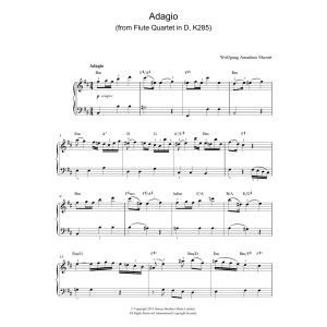 Adagio (from Flute Quartet In D, K285)