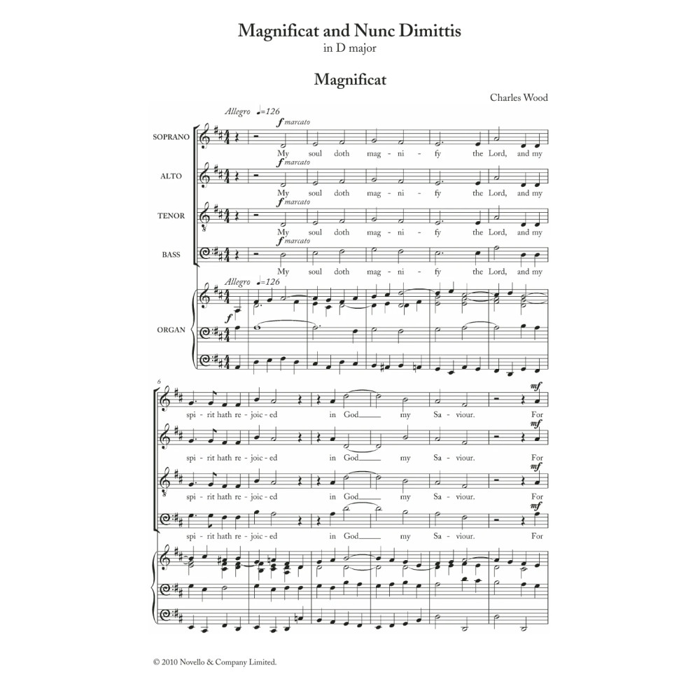 Magnificat And Nunc Dimittis In D