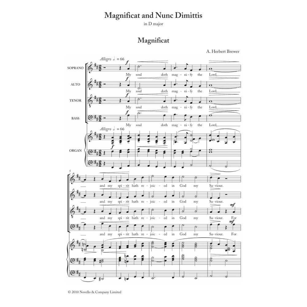 Magnificat And Nunc Dimittis In D