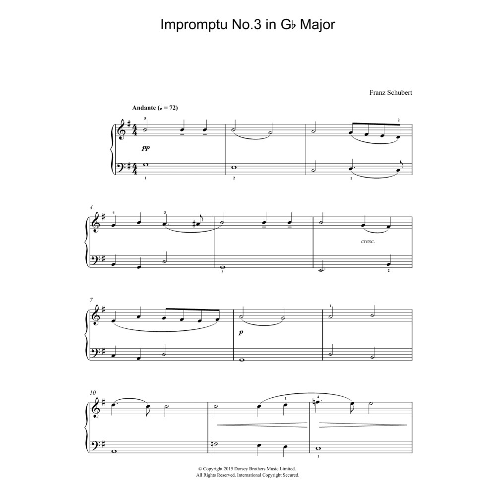 Impromptu No. 3 in G Flat Major, Op.90 (excerpt)