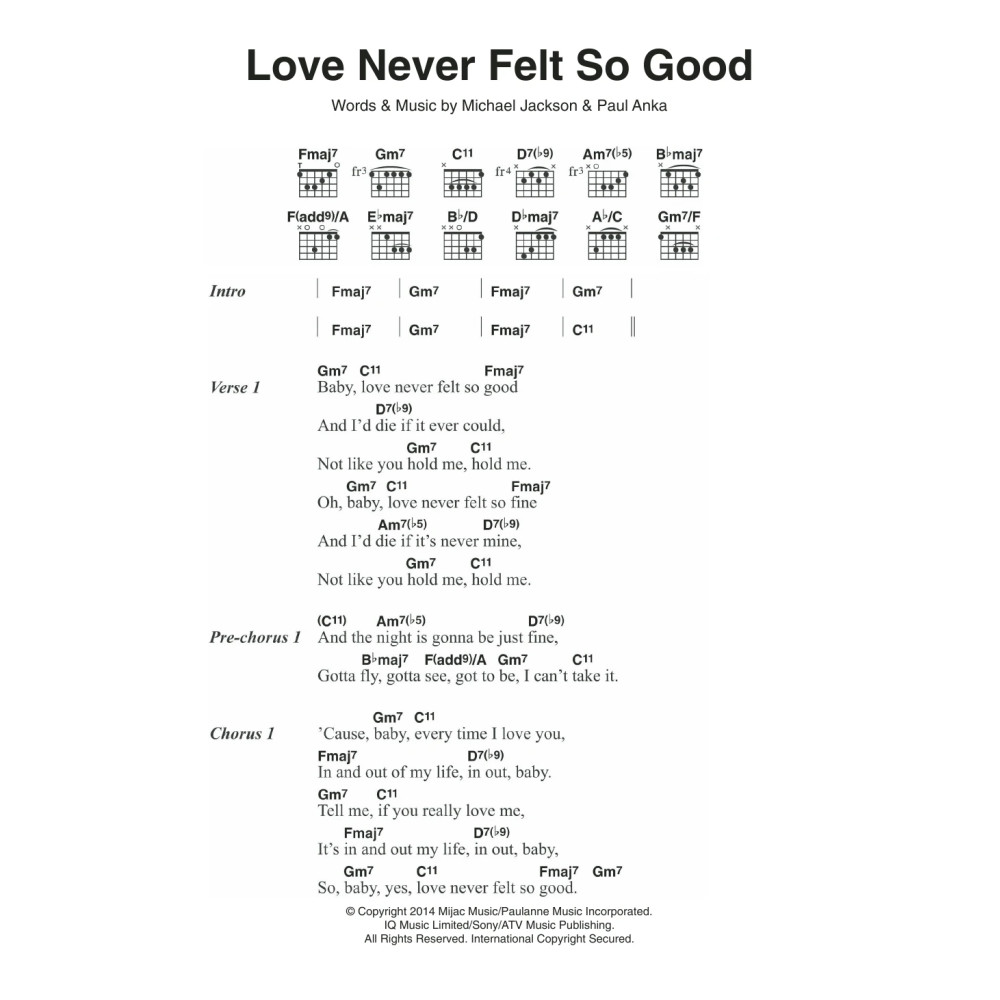 Love Never Felt So Good