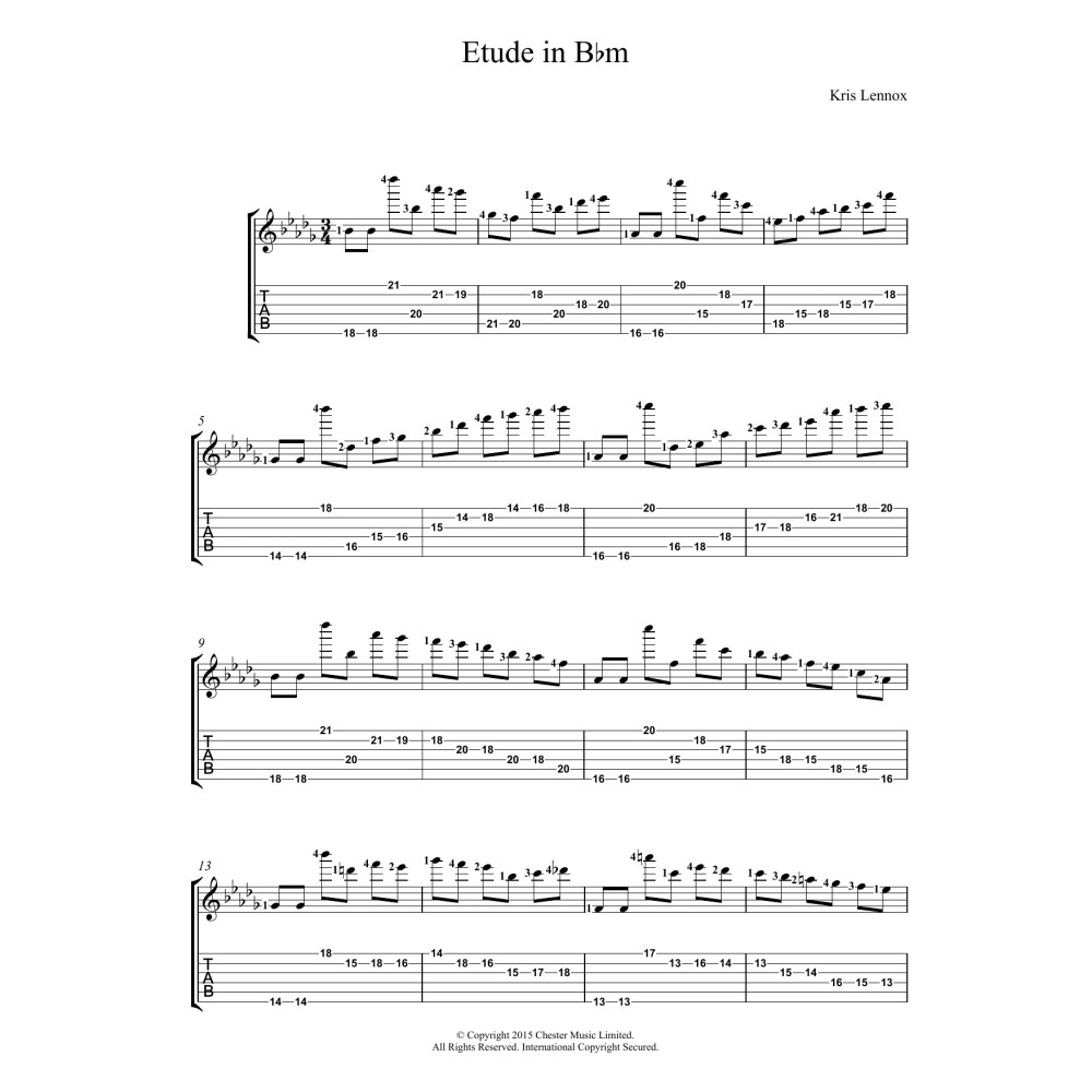 Etude In B Flat Minor