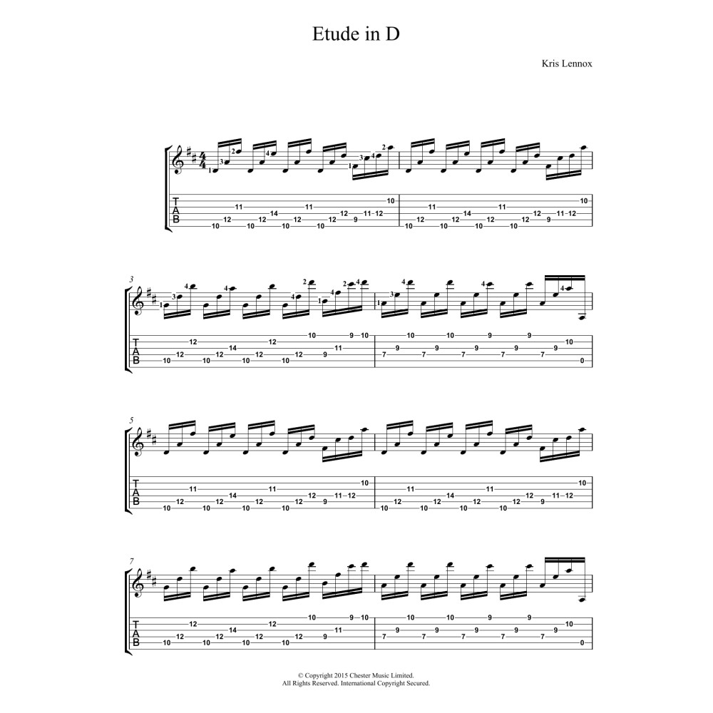 Etude In D