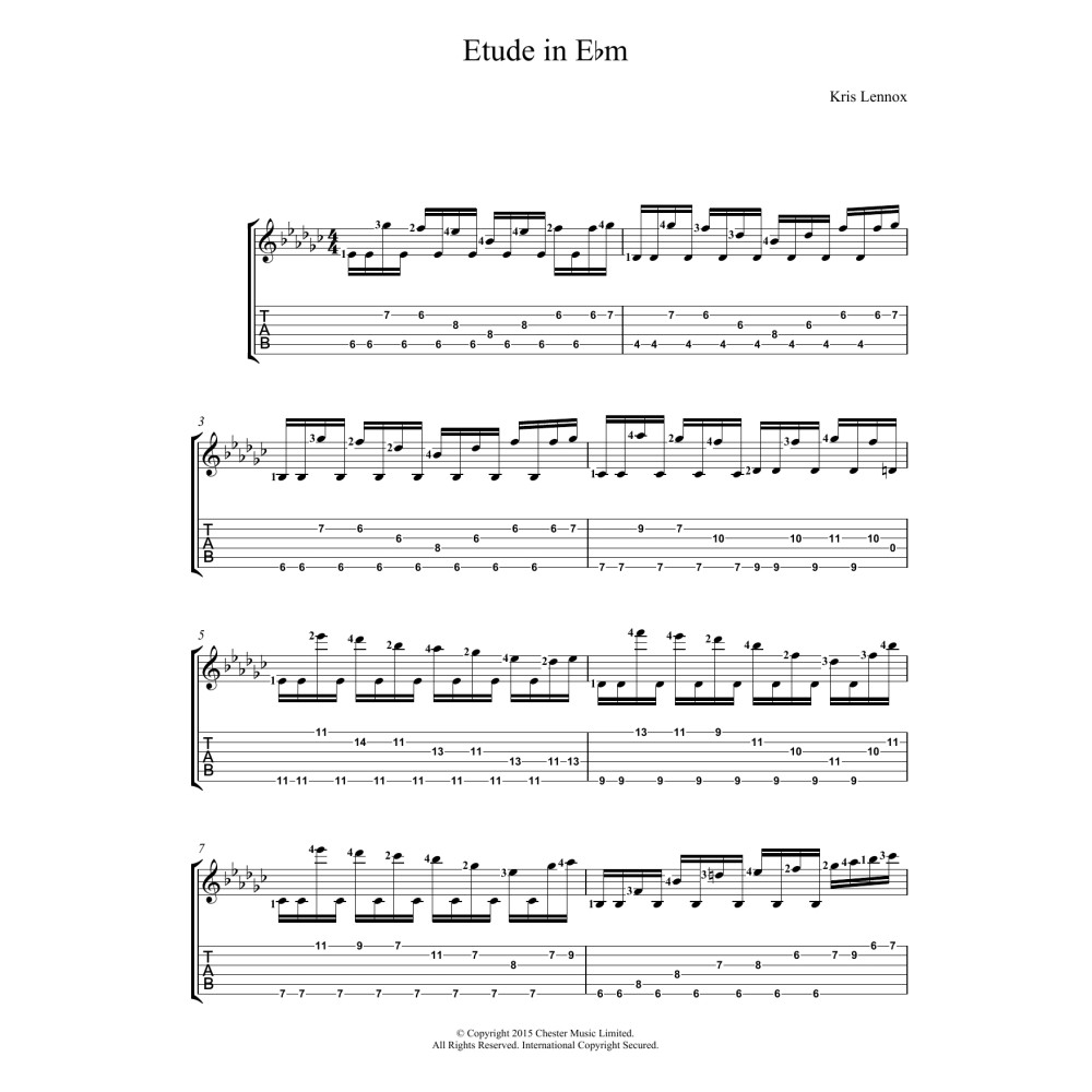 Etude In E flat minor
