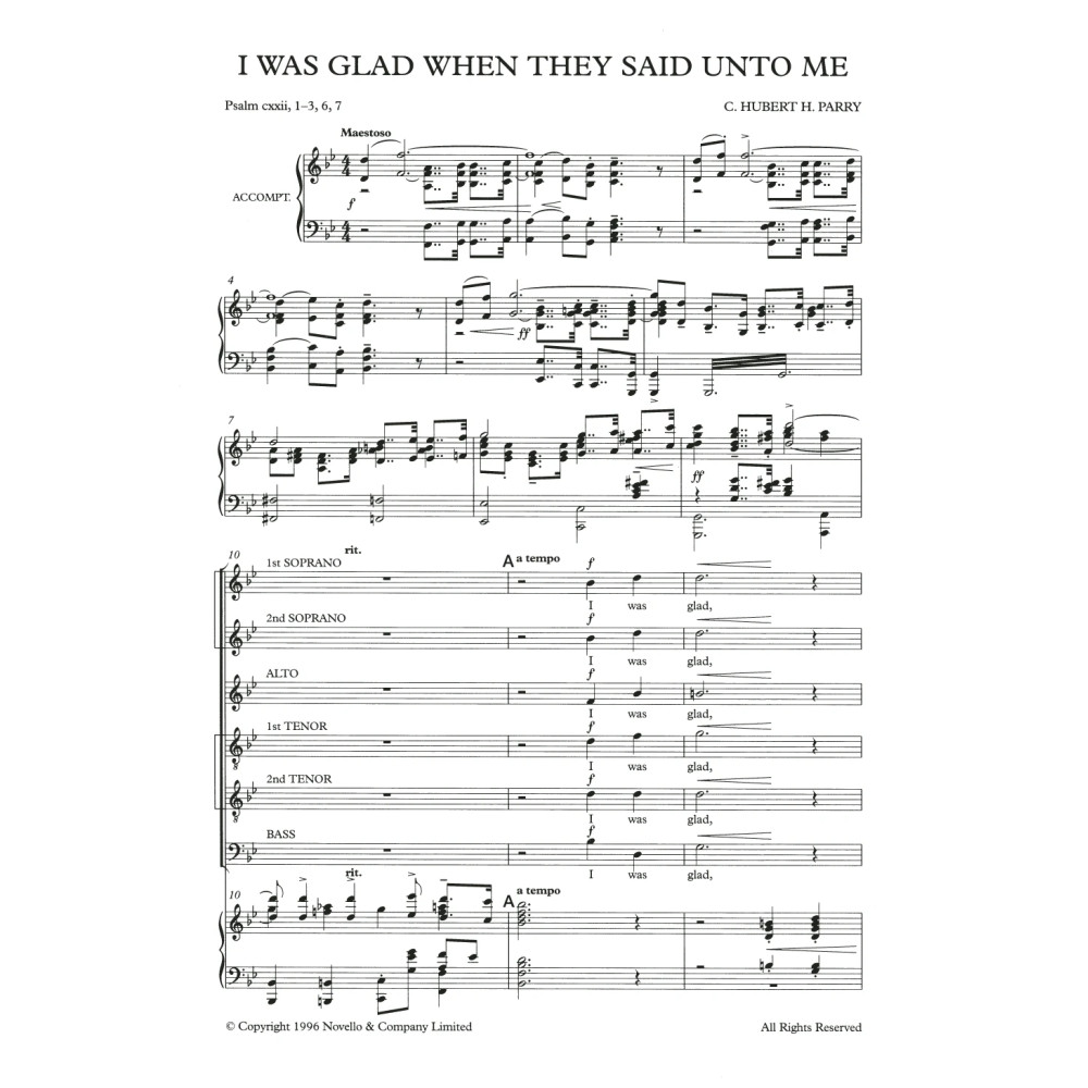 I Was Glad When They Said Unto Me