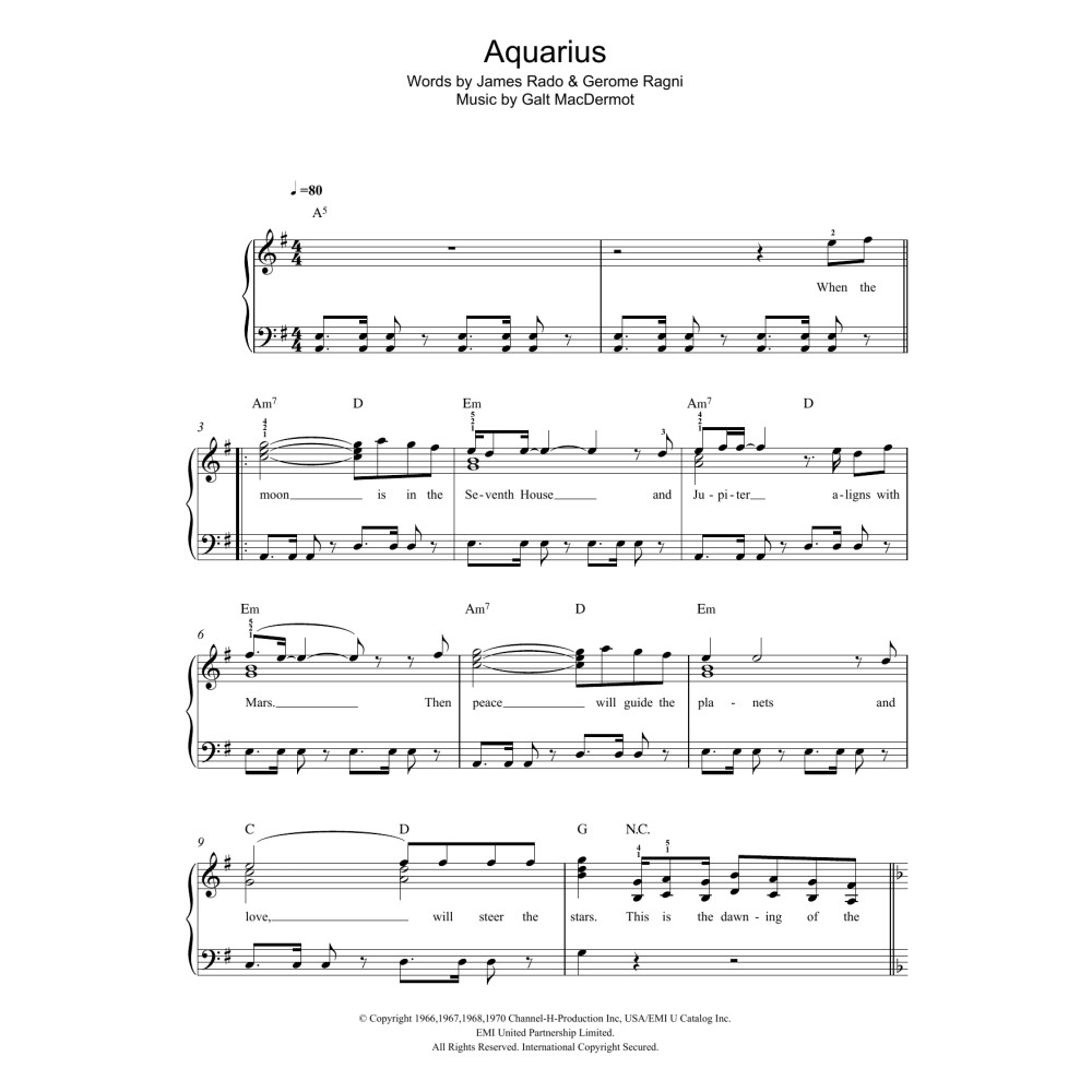 Aquarius (from 'Hair')