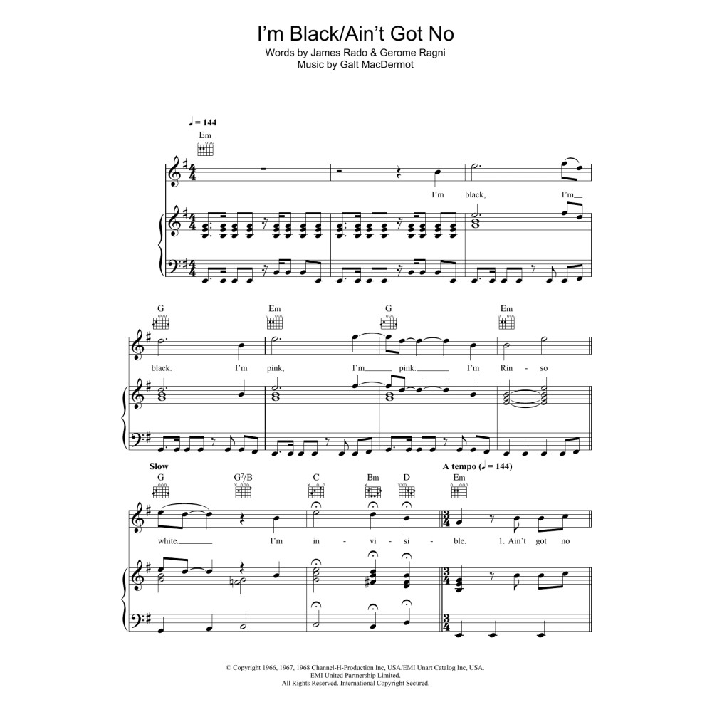 I'm Black/Ain't Got No (from 'Hair')