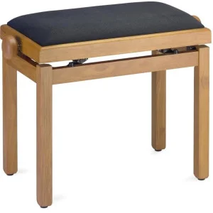 Stagg PB39 Banqueta de Piano Roble Mate Terciopelo Negro