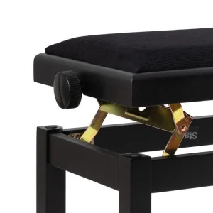 Stagg PB06G Banquette Piano Noir Mat Velours Noir