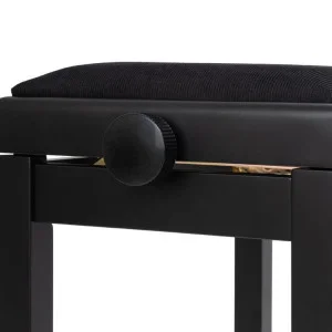 Stagg PB06G Banquette Piano Noir Mat Velours Noir