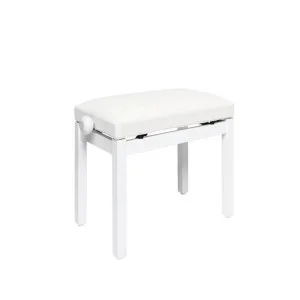 Stagg PB36 Banquette Piano Blanc Mat Velours Blanc