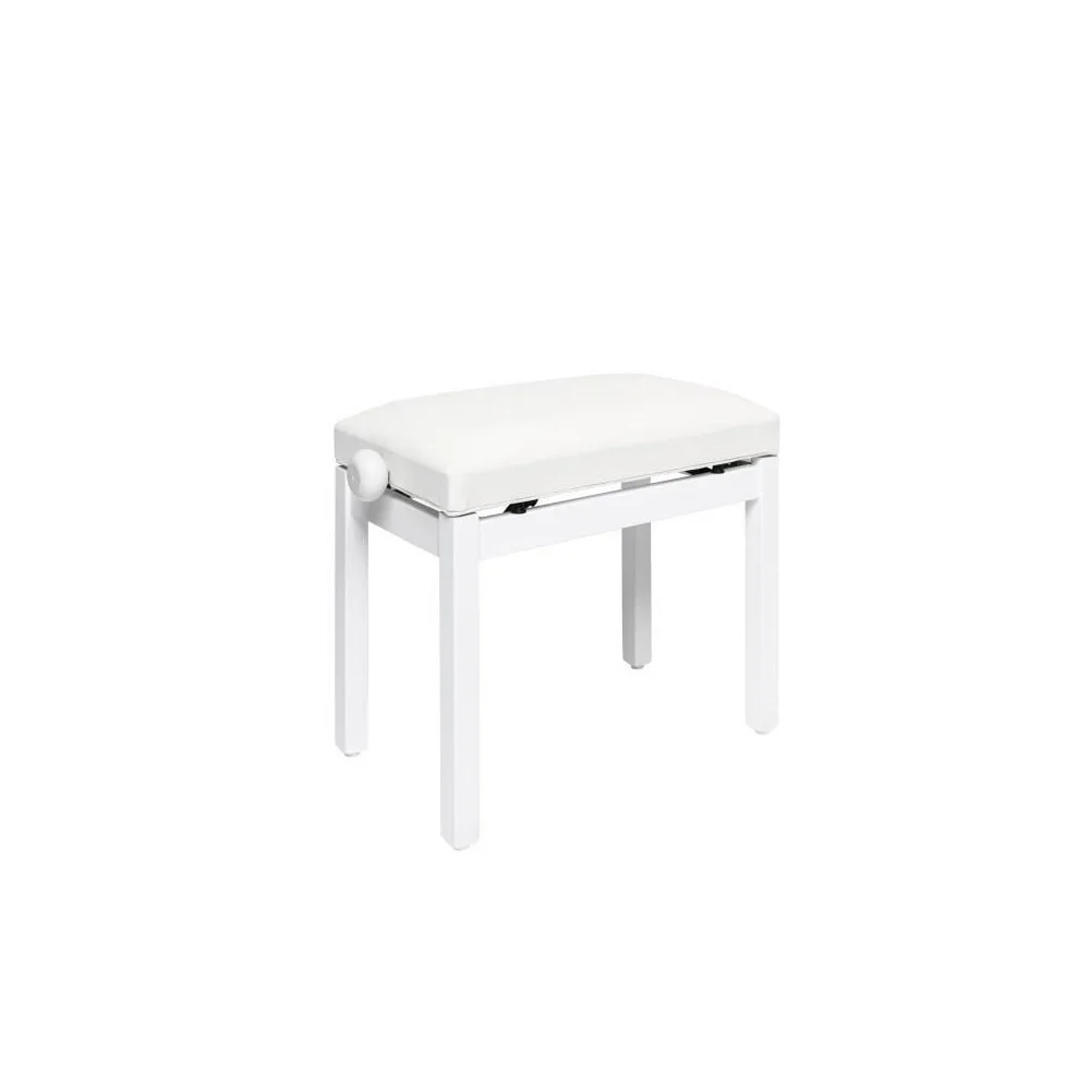 Stagg PB36 Banquette Piano Blanc Mat Velours Blanc