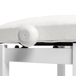 Stagg PB36 Banquette Piano Blanc Mat Velours Blanc