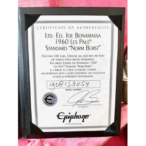 Epiphone Les Paul Standard 1960 Joe Bonamassa Edición Limitada 2019 Norm Burst
