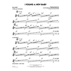 I Found a New Baby - Solo Sheet