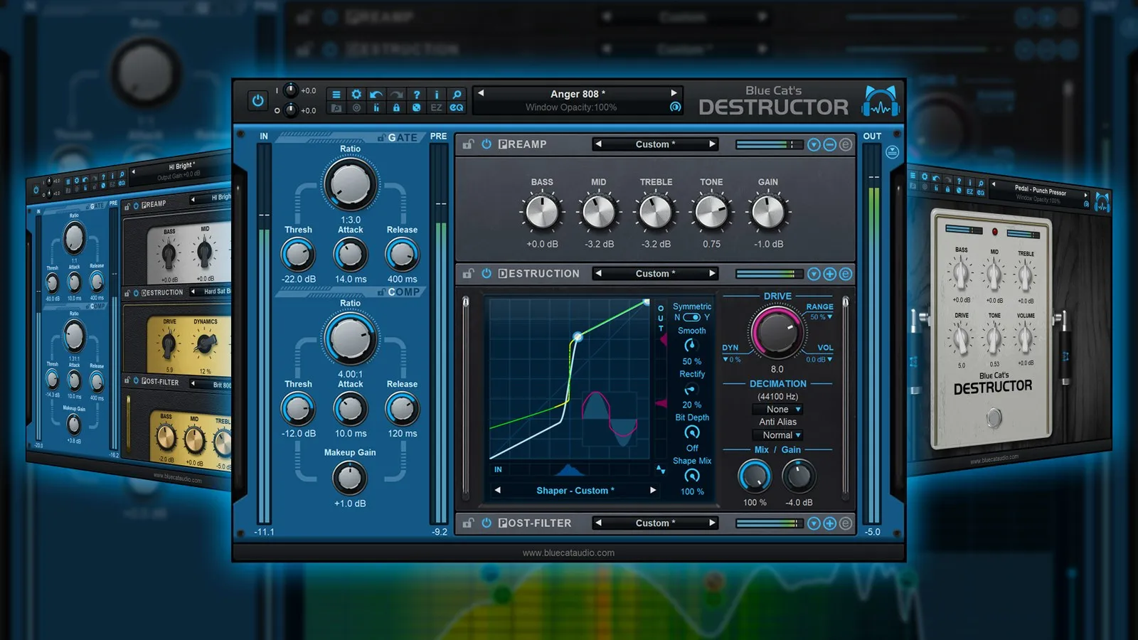Interfaz Blue Cat Audio Destructor