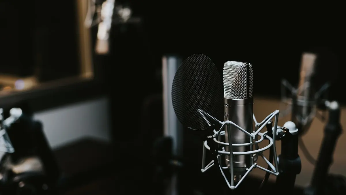 Micrófono de condensador para voz Micrófono de condensador en estudio