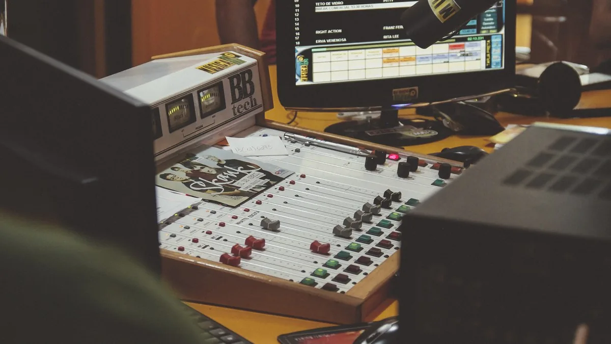 Interface de production musicale sur écran