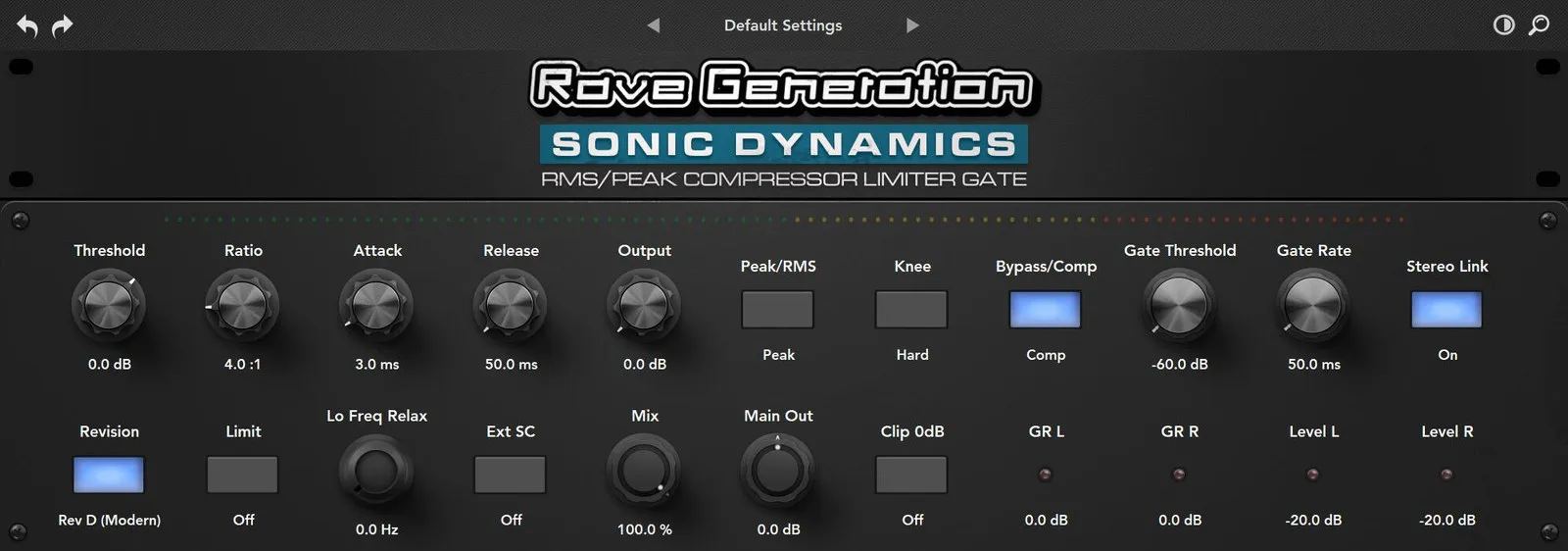 Sonic Dynamics - plugin de compression Rave Generation